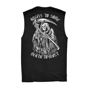 Angels to Some, Death to Most Raw Edge Muscle Tank
