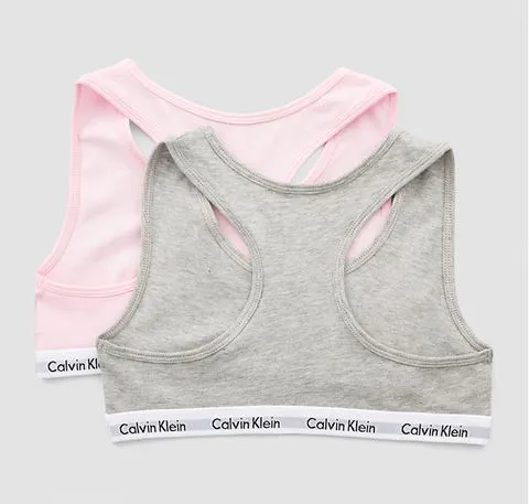 Girls cotton bralette 2pack [Pink/Grey]