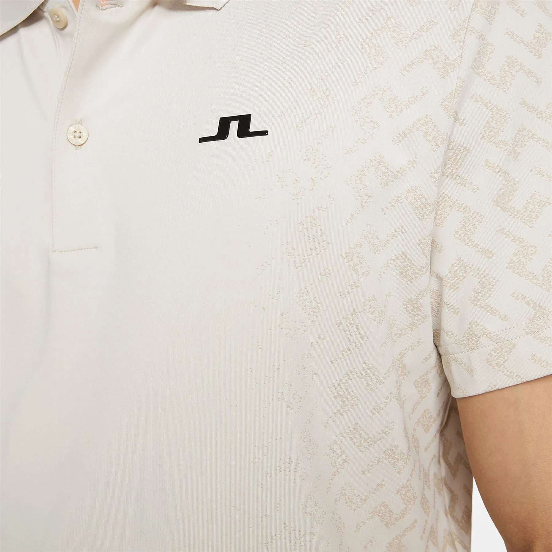 Kalle Regular Fit Gradual Jacquard Polo Moonbeam - AW24