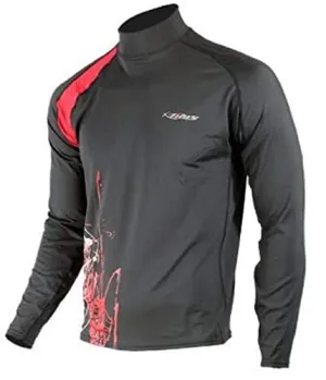 New Tilos Men's 6oz Anti-UV Long Sleeve Rash Guard (Medium) for Scuba Diving, Snorkeling, Swimming & Surfing - Black/Red