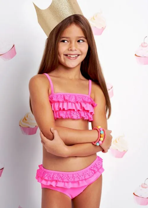 Seafolly girls bikinis - flaminco neon