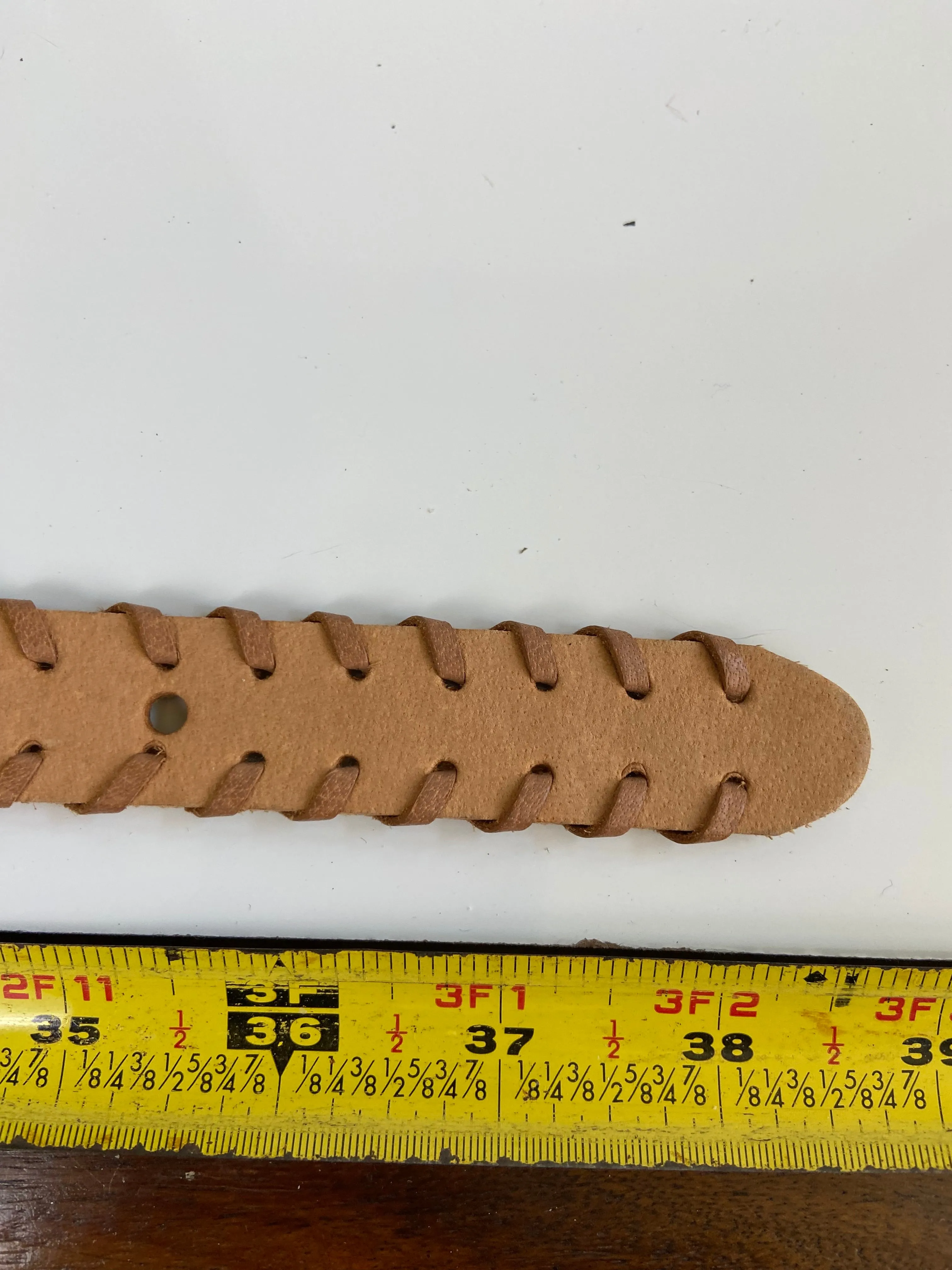 Tan leather belt